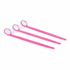 Dental Disposable Mouth Mirror (Color-Pink, Pack of 50 pcs)