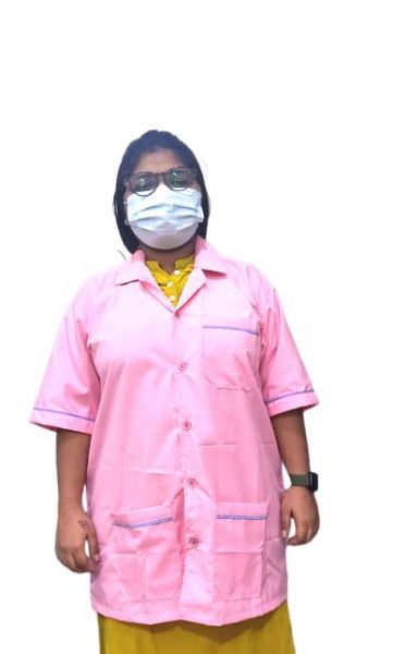 NMD DENTAL ASSISTANT APRON (1PC/PACK) (Pink Colour) (Large)