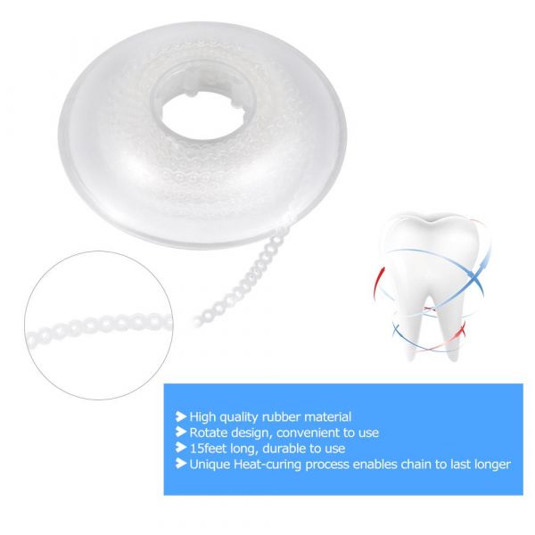 Dental Power Chain/E-Chain (Clear, Continuous-Closed)