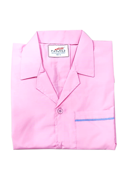 NMD DENTAL ASSISTANT APRON (1PC/PACK) (Pink Colour) (Extra Large)