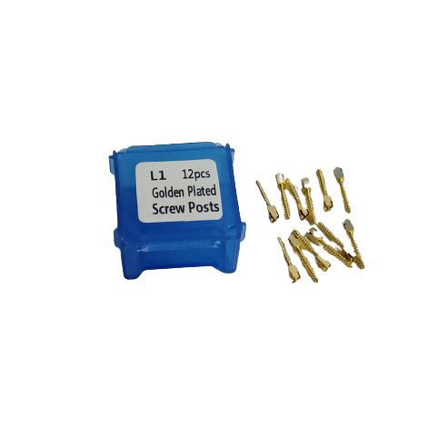 Dental Golden Metal Post Refill Screw (PACK OF 12PC