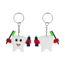 NMD Nexus Medodent Dental Tooth Shape Rubber Keychain (Pack of 1) (Small)