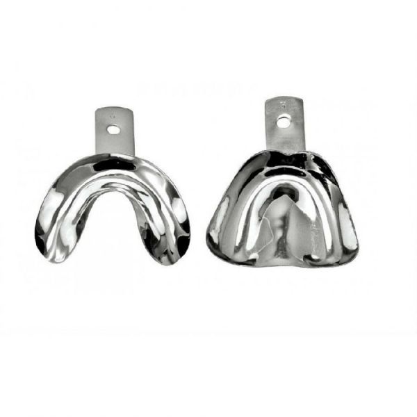 NMD DENTAL EDENTULOUS NON PERFORATED IMPRESSION TRAY LASER WELDED (SET OF 10PCS) (NO-3 LARGE)