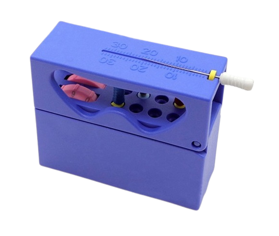 Nexus Medodent Endo Box Autoclavable With Ruler And Guage To Measure How Many Times Files Have Been Used (Pack of 1/10 Slots)