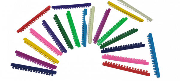 Dental Kids Ligature ties/Modules assorted (Flower shape) (20 stick / 16 ties per stick)
