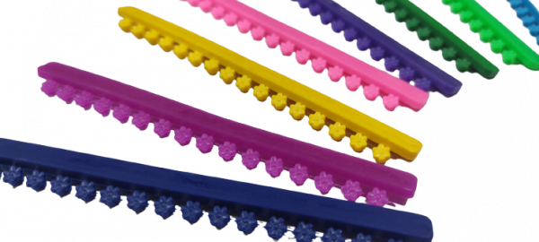 Dental Kids Ligature ties/Modules assorted (Flower shape) (20 stick / 16 ties per stick)