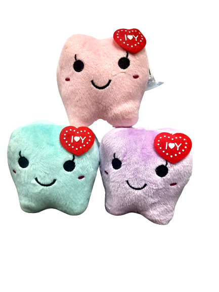 NMD Dental Tooth Shaped Soft Toy Can Hang On Car Or Mirror For Engaging Kids During Treatment (Multi Colours) (1Pc/Pack)