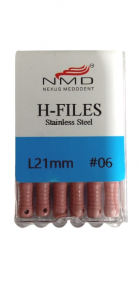 Stainless Steel(S.S)-H-Files (21mm, RED (#6 NO))