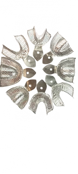 NMD Nexus Medodent Dental Rim Lock Impression Tray Dentulous German Stainless Steel (Set of 8)