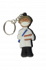 Male Doctor Rubber Keychain